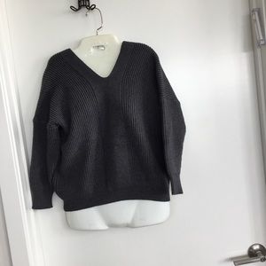 Lovemarkers Gray long sleeve V-Neck Sweater  Size Small. $45